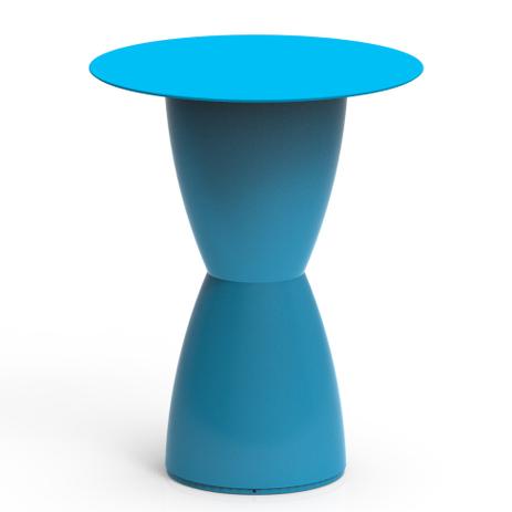 Mesa Lateral Redonda Bery Azul - I'm in Menor preço em Mesa Lateral Redonda Bery Azul - I'm in