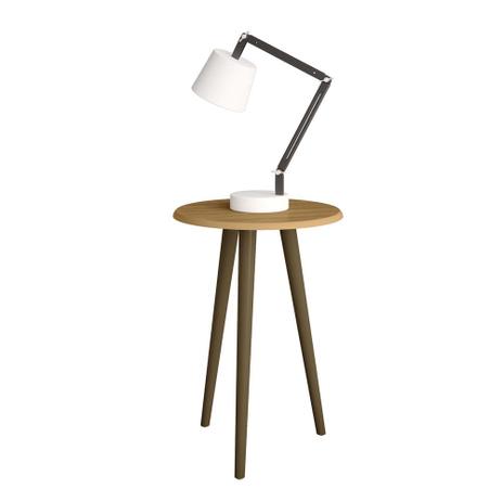 mesa lateral redonda marrom pé palito 63 cm de madeira mdf - Bechara Menor preço em mesa lateral redonda marrom pé palito 63 cm de madeira mdf - Bechara