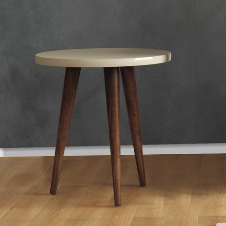 Mesa Lateral Retrô Legs Patrimar Móveis Off White Menor preço em Mesa Lateral Retrô Legs Patrimar Móveis Off White