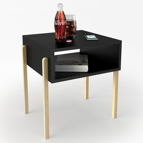 Mesa Lateral Soneca Preto - Estilare Menor preço em Mesa Lateral Soneca Preto - Estilare