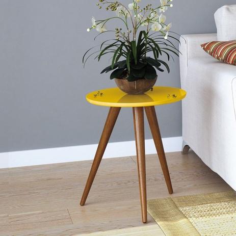 Mesa lateral Sorelle (retrô) Amarelo HB Móveis - Hb moveis Menor preço em Mesa lateral Sorelle (retrô) Amarelo HB Móveis - Hb moveis