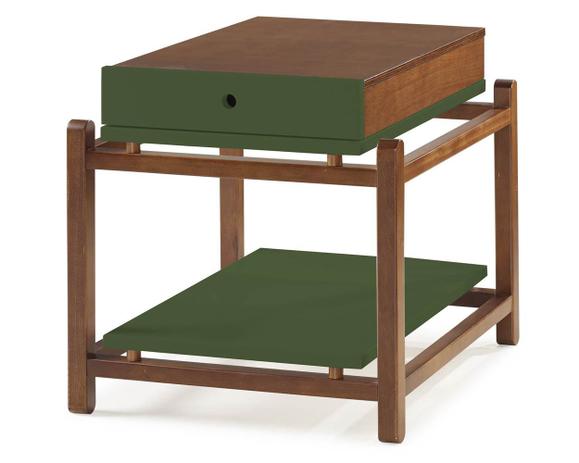 Mesa Lateral Uno Acabamento Cacau Laca Verde Escuro - 27147 - Sun house é boa?