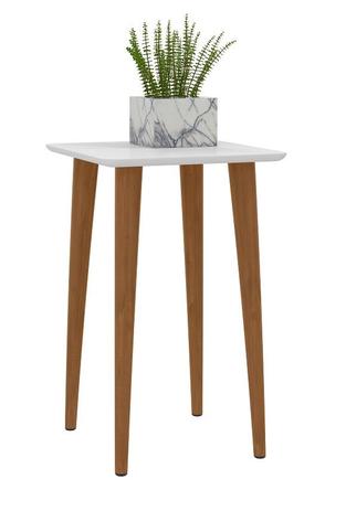 Mesa Lateral Valence Retro Branco - beemóveis Menor preço em Mesa Lateral Valence Retro Branco - beemóveis