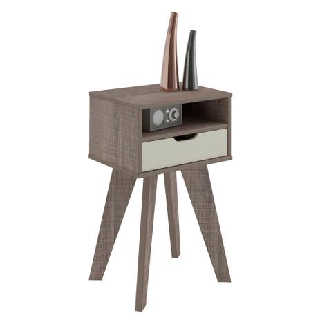 Mesa Lateral Vip 1 Gv Canela e Off White - Artely Menor preço em Mesa Lateral Vip 1 Gv Canela e Off White - Artely