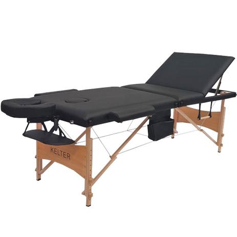 Mesa Maca De Massagem Divã Dobrável Encosto Regulável Preta Kelter K-M112 é boa?