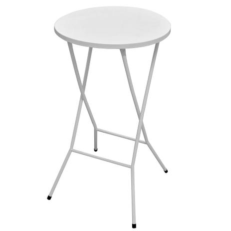 Mesa mesinha alta dobravel bistro em aço para bar e sacada branca - Açomix Menor preço em Mesa mesinha alta dobravel bistro em aço para bar e sacada branca - Açomix