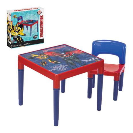 Mesa Mesinha e Cadeira Infantil Transformers menino - Art brink é boa?