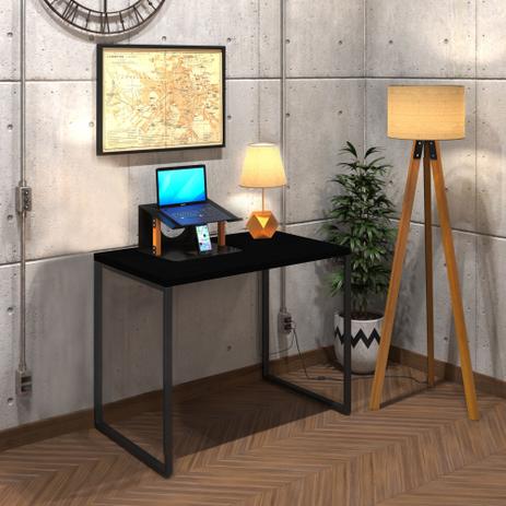 Mesa P/ Escritório Diretor Estilo Industrial 80x60cm Preto - E-Led Brasil Menor preço em Mesa P/ Escritório Diretor Estilo Industrial 80x60cm Preto - E-Led Brasil