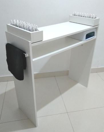 Mesa P/ Manicure C/ 2 Compartimentos P/Esmaltes 100mdf , Virtude móveis