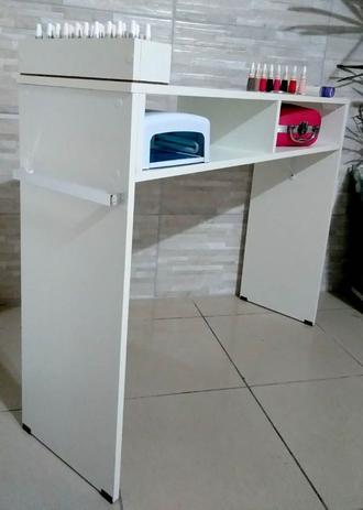 Mesa P/ Manicure De 1 Metro C/1 Compartimento P/esmaltes , Virtude móveis