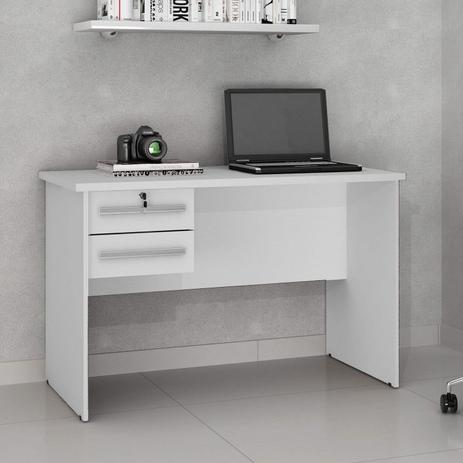 Mesa para Computador 2 Gavetas Byte Valdemóveis Branco Acetinado Menor preço em Mesa para Computador 2 Gavetas Byte Valdemóveis Branco Acetinado