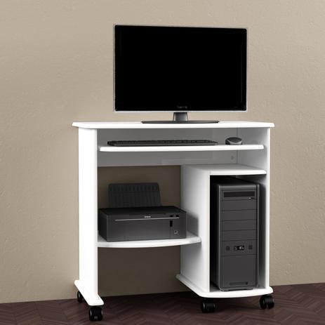 Mesa para Computador com Rodízios C211 Dalla Costa Branco Menor preço em Mesa para Computador com Rodízios C211 Dalla Costa Branco