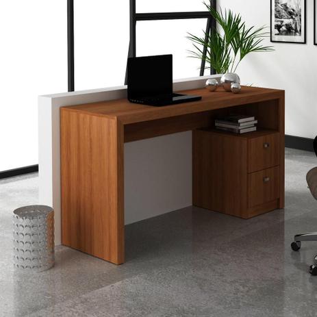 Mesa Para Escritório 74,5x135,8x46,5 2 Gavetas ME4130 Amendoa - Tecno Mobili Menor preço em Mesa Para Escritório 74,5x135,8x46,5 2 Gavetas ME4130 Amendoa - Tecno Mobili