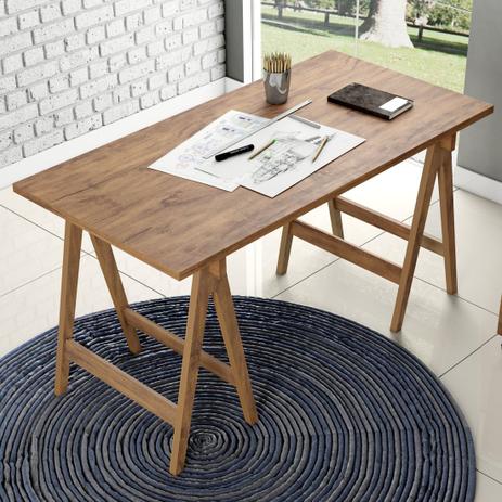 Mesa para Escritório com Cavaletes MDF C151 Dalla Costa Menor preço em Mesa para Escritório com Cavaletes MDF C151 Dalla Costa