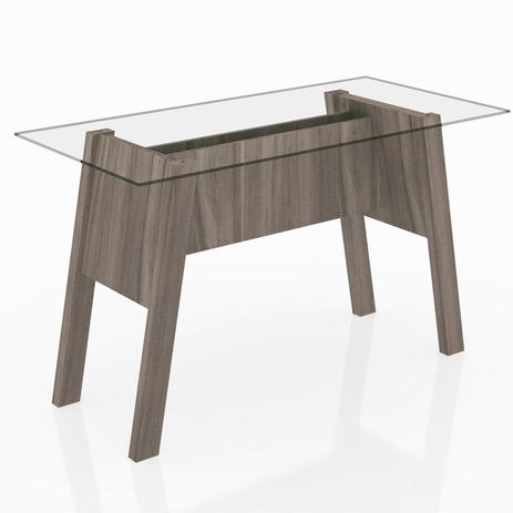 Mesa Para Escritório com Tampo de Vidro ME4134 Carvalho - Tecno Mobili Menor preço em Mesa Para Escritório com Tampo de Vidro ME4134 Carvalho - Tecno Mobili