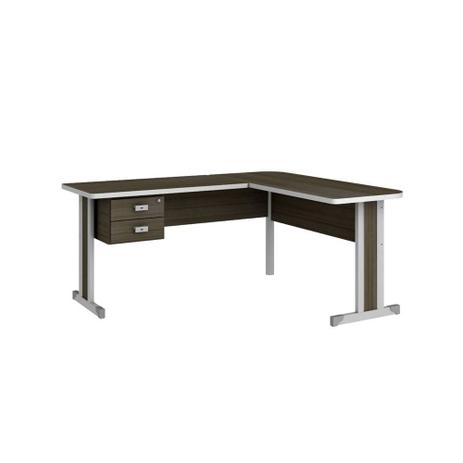 Mesa para Escritório de Canto com Gaveteiro Versátil Teca Itália - Kappesberg Menor preço em Mesa para Escritório de Canto com Gaveteiro Versátil Teca Itália - Kappesberg