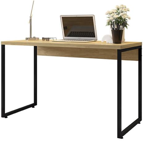 Mesa Para Escritório e Home Office Industrial Soft Nature Fosco - Lyam Decor Menor preço em Mesa Para Escritório e Home Office Industrial Soft Nature Fosco - Lyam Decor