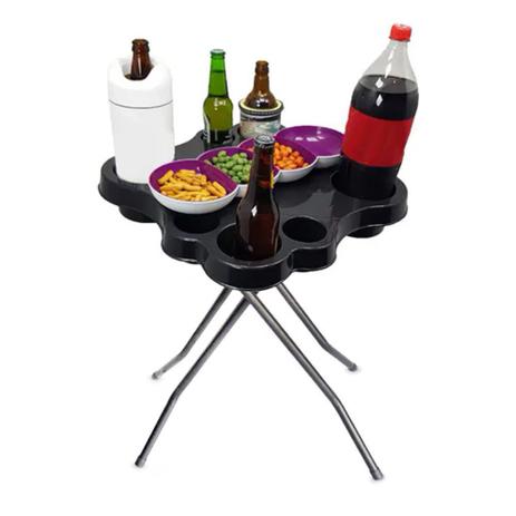 Mesa Plástica Dobrável para Petiscos Lazer Camping Preta - VINHOLI é boa?