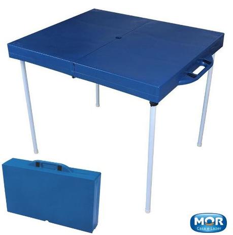 Mesa Prática Dobrável Camping Praia Churrasco tipo Maleta - Mor Menor preço em Mesa Prática Dobrável Camping Praia Churrasco tipo Maleta - Mor