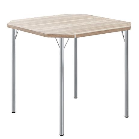 Mesa Quadrada 1510 para 4 Lugares Nogueira/Cromado - Carraro móveis Menor preço em Mesa Quadrada 1510 para 4 Lugares Nogueira/Cromado - Carraro móveis