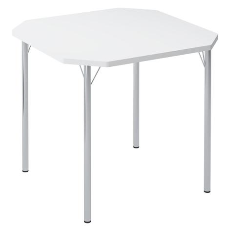 Mesa Quadrada 4 Lugares 1510 Branco/Cromado - Carraro móveis Menor preço em Mesa Quadrada 4 Lugares 1510 Branco/Cromado - Carraro móveis