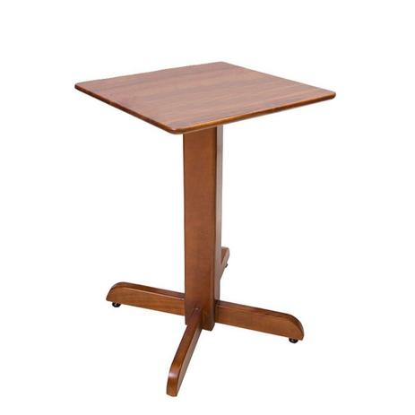 Mesa Quadrada 60x60cm Fixa Pé Central em Madeira Maciça - Mel - Flex mesas e cadeiras Menor preço em Mesa Quadrada 60x60cm Fixa Pé Central em Madeira Maciça - Mel - Flex mesas e cadeiras