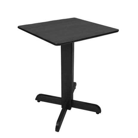 Mesa Quadrada 80x80 cm Fixa Pé Central em Madeira - Preta - Flex mesas e cadeiras Menor preço em Mesa Quadrada 80x80 cm Fixa Pé Central em Madeira - Preta - Flex mesas e cadeiras