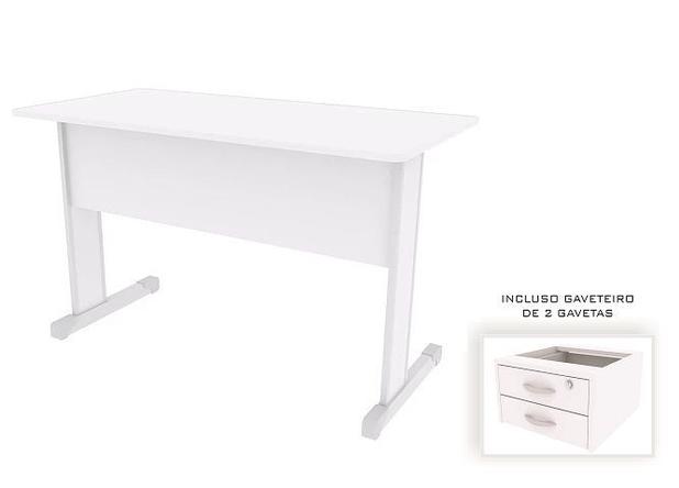 Mesa Reta Polar 1,20 x 0,60 c/ 02 gavetas - Regiani móveis é boa?