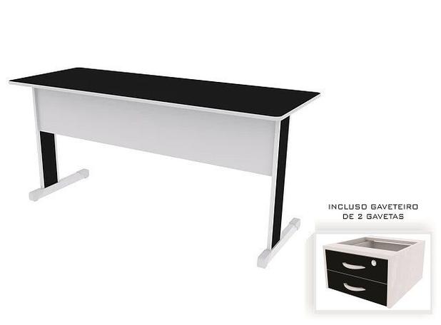 Mesa Reta Polar 1,60 x 0,60 c/ 02 gavetas - Regiani móveis Menor preço em Mesa Reta Polar 1,60 x 0,60 c/ 02 gavetas - Regiani móveis