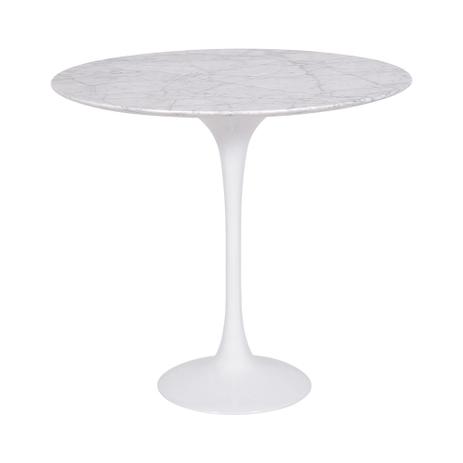 Mesa Saarinen Tulip Lateral Carrara 51cm Base Branca - Mg saarinen Menor preço em Mesa Saarinen Tulip Lateral Carrara 51cm Base Branca - Mg saarinen