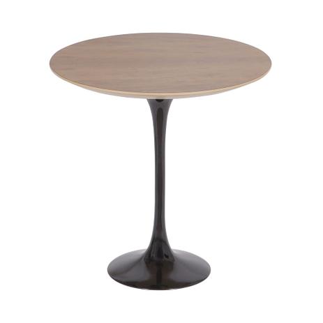 Mesa Saarinen Tulip Lateral Imbuia 51cm Base Preta - Mg saarinen Menor preço em Mesa Saarinen Tulip Lateral Imbuia 51cm Base Preta - Mg saarinen