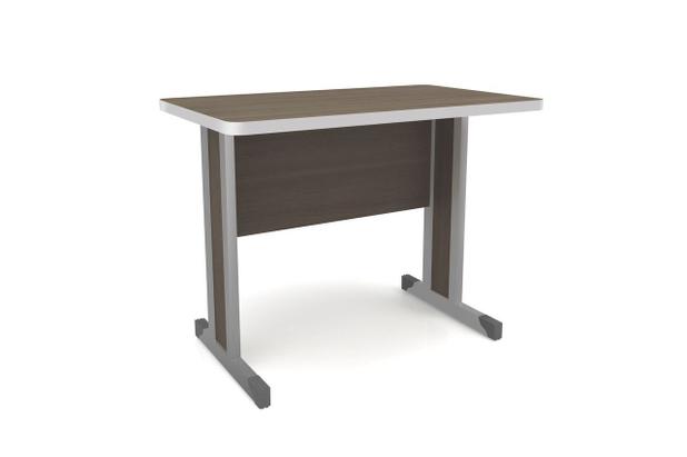 Mesa Secretária C/ Pé Metálico Teca Itália de Madeira 1100 - Kappesberg Menor preço em Mesa Secretária C/ Pé Metálico Teca Itália de Madeira 1100 - Kappesberg