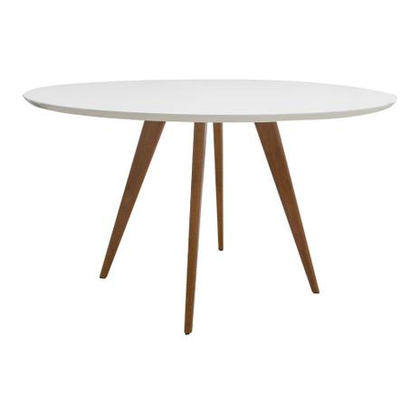 Menor preço em Mesa Square Redonda Tampo Branco - 80cm - Abra Casa