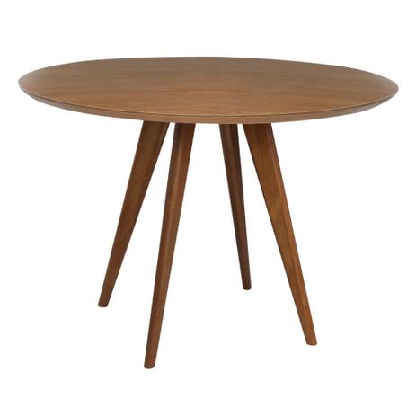 Mesa Square Redonda Tampo Louro Freijó - 88cm - Abra Casa Menor preço em Mesa Square Redonda Tampo Louro Freijó - 88cm - Abra Casa