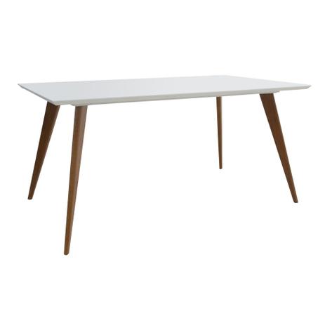Menor preço em Mesa Square Retangular Tampo Branco Brilho - 135cm x 80cm - Abra casa