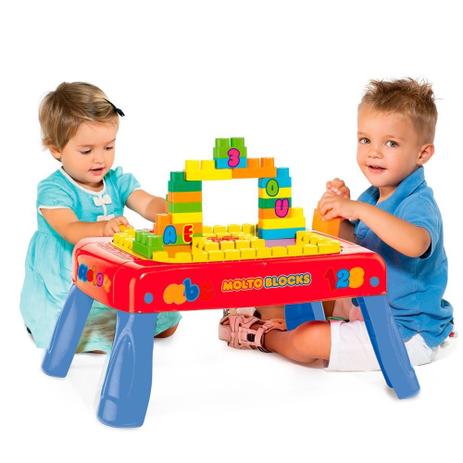Mesinha Criativa - Baby Land - com 20 blocos - Cardoso Menor preço em Mesinha Criativa - Baby Land - com 20 blocos - Cardoso