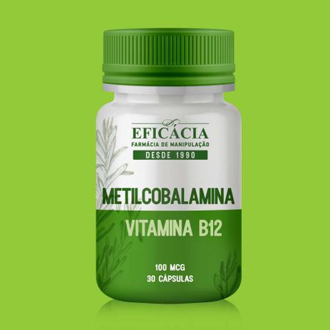 Metilcobalamina (Forma Ativa da Vitamina B12) 1000 mcg - 30 cápsulas - Farmácia eficácia Menor preço em Metilcobalamina (Forma Ativa da Vitamina B12) 1000 mcg - 30 cápsulas - Farmácia eficácia
