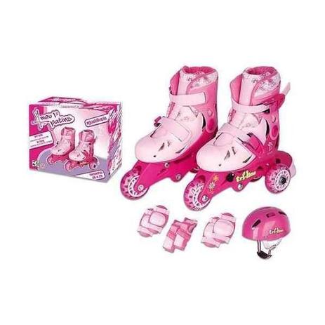 Meu 1º Patins Ajustável Tri-Line Rosa 30-33 - Fênix Menor preço em Meu 1º Patins Ajustável Tri-Line Rosa 30-33 - Fênix