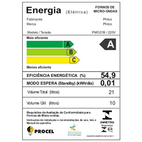 Micro-Ondas Philco PMO21B 21 Litros Branco Menor preço em Micro-Ondas Philco PMO21B 21 Litros Branco