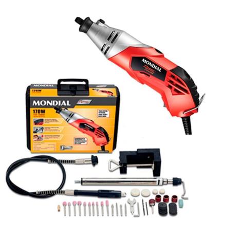 Micro retífica 170 watts com 44 acessórios - FMR-01 - Mondial Menor preço em Micro retífica 170 watts com 44 acessórios - FMR-01 - Mondial