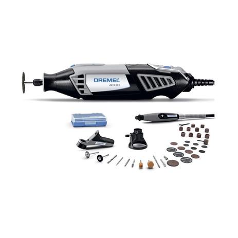 Menor preço em Micro Retífica DREMEL 4000 Profissional Kit 36 Acessórios e 3 Acoplamentos DREMEL