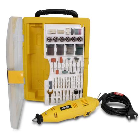 Micro Retífica Multiuso Vonder ARV 175 127V Amarelo 175 Acessórios Com Estojo Menor preço em Micro Retífica Multiuso Vonder ARV 175 127V Amarelo 175 Acessórios Com Estojo