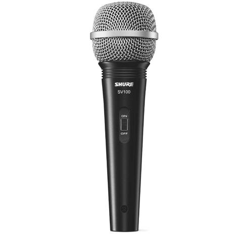 Microfone c/ Fio de Mão Dinâmico - SV 100 Shure Menor preço em Microfone c/ Fio de Mão Dinâmico - SV 100 Shure