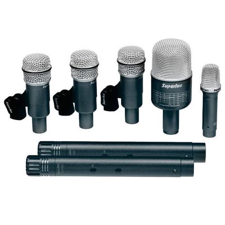 Microfone c/ Fio p/ Instrumentos (7 Unidades) - DRK B 5 C 2 Superlux Menor preço em Microfone c/ Fio p/ Instrumentos (7 Unidades) - DRK B 5 C 2 Superlux