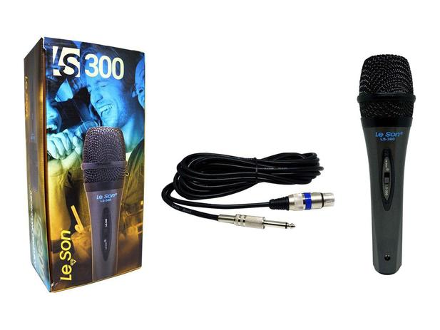 Microfone Com Cabo LS 300 Dinâmico LeSon Menor preço em Microfone Com Cabo LS 300 Dinâmico LeSon