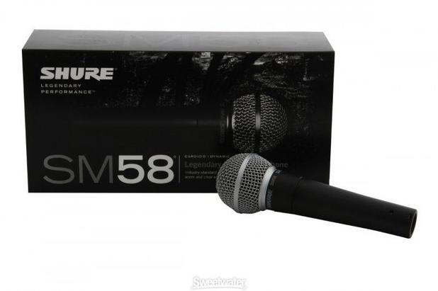 Microfone com fio Shure SM58LC Menor preço em Microfone com fio Shure SM58LC