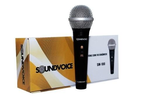 Microfone Com Fio Sm 100 Soundvoice Menor preço em Microfone Com Fio Sm 100 Soundvoice