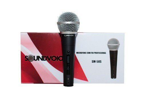 Microfone Com Fio Sm58s Soundvoice Menor preço em Microfone Com Fio Sm58s Soundvoice