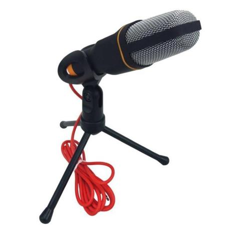 Microfone Condensador Profissional Estúdio De Gravação Com Tripe - P2 - Tomate Menor preço em Microfone Condensador Profissional Estúdio De Gravação Com Tripe - P2 - Tomate