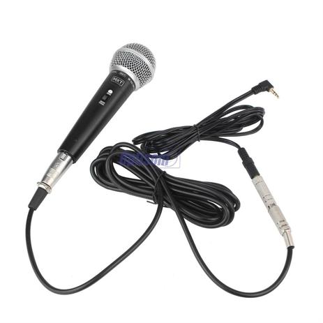 Microfone de mão dinâmico para DSLR MXT M-58 cabo 4,8 metros P2 Menor preço em Microfone de mão dinâmico para DSLR MXT M-58 cabo 4,8 metros P2